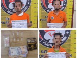 Grebek Sarang Narkoba di Medan Labuhan, Sat Narkoba Polres Pelabuhan Belawan Amankan 4 Pelaku Termasuk Anak 13 Tahun
