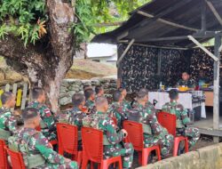 Beri Semangat, Danrem 182/JO Sambangi Pos Teluk Arguni Satgas Yonif 642/Kps.