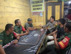 Bhabinkamtibmas Patroli Pos Satkamling, Himbau Petugaa Waspada Laksanakan Patroli