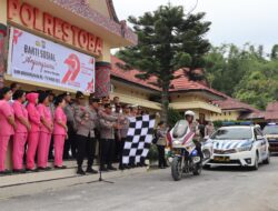 Kapolres Toba Pimpin Secara Simbolis Pelepasan Baksos
