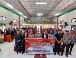 Personil Polres Sibolga Laksanakan Minggu Kasih, Berikan Himbauan Kamtibmas