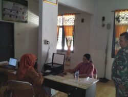 Koramil 05/BD Melaksanakan Puldata Ter ter di Kantor Desa Perk Halimbe