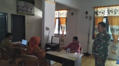Koramil 05/BD Melaksanakan Puldata Ter ter di Kantor Desa Perk Halimbe