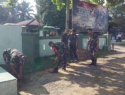 Danramil 12/LP Pimpin Langsung Pembersihan Makoramil, Antisipasi Wabah Penyakit di Musim Penghujan