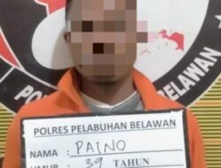 Edarkan Shabu Satu Ons, Paino Ditangkap Sat Narkoba Polres Pelabuhan Belawan