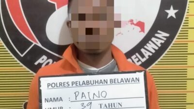 Edarkan Shabu Satu Ons, Paino Ditangkap Sat Narkoba Polres Pelabuhan Belawan