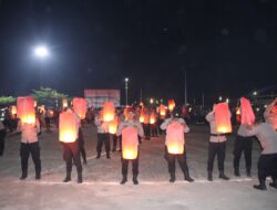 Momen HUT Bhayangkara Ke – 79 Polres Pakpak Bharat Laksanakan Malam Renungan Suci Doa Lintas Agama Dan Pelepasan Lampu Lampion.