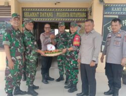 Danramil 11/KP Berikan Ucapan Selamat Ulang Tahun Bhayangkara ke 79