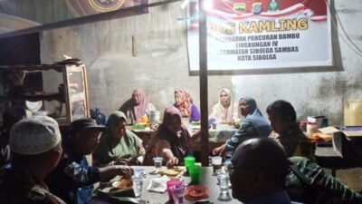 Cek Dan Patroli Pos Satkamling, Bhabinkamtibmas Sosialisasikan Call Center 110 Polres Sibolga
