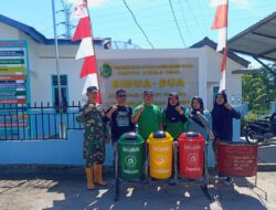 Koramil 01/AK Mengikuti Gotong Royong Dalam Rangka Perlombaan Desa Bersih Tingkat Kabupaten Labuhanbatu Utara
