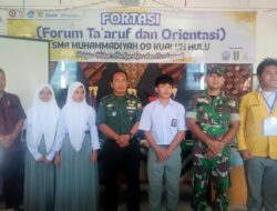 Koramil 01/AK Latih Jiwa’ Nasionalisme dan Kepemimpinan di SMA Swasta Muhammadiyah 9 Kualuh Hulu