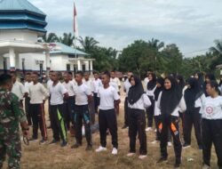 Koramil 12/LP Latih Paskibraka Kecamatan Sungai Kanan untuk Persiapan HUT RI ke-80