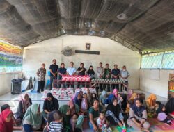 Babinsa Koramil 09/NL Hadiri Penyaluran Bantuan Pencegahan Stunting di Desa Perkebunan Sennah