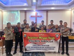 Polres Sibolga Laksanakan Minggu Kasih Di Gereja GPI Sibolga, Berikan Pesan Kamtibmas