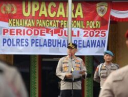 30 Personil Naik Pangkat, Kapolres Pelabuhan Belawan: Jadikan Momen Ini Sebagai Motivasi Tingkatkan Kinerja
