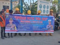Sat Lantas Polres Pelabuhan Belawan Sosialisasikan Operasi Patuh Toba 2025 Kepada Supir Truk di Pelabuhan Ujung Baru