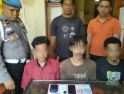 Tiga Pria Diamankan, Polsek Sabak Auh Ungkap Jaringan Peredaran Sabu di Siak