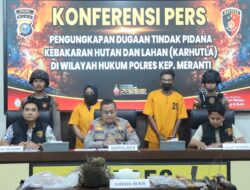 Polres Kepulauan Meranti Tangkap 2 Pelaku Pembakar Lahan