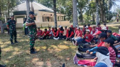 Danramil 09/NL Tinjau dan Beri Motivasi kepada Paskibraka Kecamatan Pangkatan Jelang HUT RI ke-80