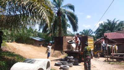 Pemasangan Gorong-Gorong Dimulai, TMMD 125 Kodim 0209/Labuhanbatu Terus Dikebut Demi Akses dan Ekonomi Warga