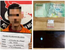 Sat Narkoba Polres Pelabuhan Belawan Tangkap Pengedar Shabu di Medan Deli