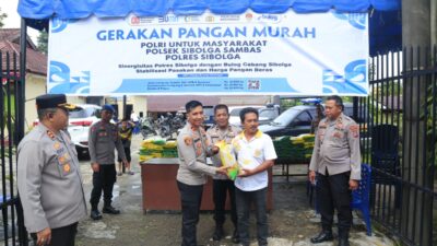 Masyarakat Antusias Datangi Gerai Gerakan Pangan Murah Polres Sibolga