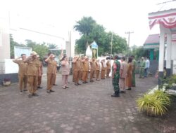 Koramil 01/AK dan Perangkat Desa Simangalam Laksanakan Apel Pagi Bersama