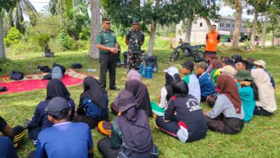 Danramil 06/MB Mayor Inf Kurniawan Edi Saputra Memberikan Arahan dan Motivasi kepada Paskibraka Kecamatan Marbau Jelang HUT RI ke- 80