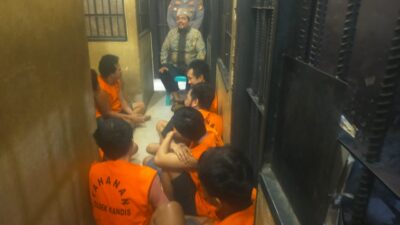 Hari Perdana Menjabat, Kapolsek Kandis Kompol Herman Pelani Gelar Program Binrohtal untuk Tahanan