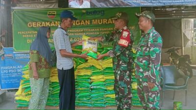 Koramil 12/LP Gelar Gerakan Pangan Murah Di Sungai Kanan