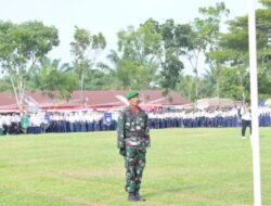 Babinsa Koramil 06/MB Sertu J. Rohman Menjadi Komandan Upacara HUT RI ke-80 Tingkat Kecamatan Marbau