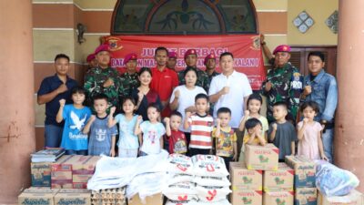 Berbagi Senyum Dan Kasih, Yonmarhanlan l Kunjungi Panti Asuhan Abdiel Medan