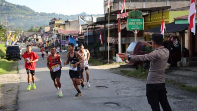 Even Fun Run Dalam Rangka HUT Kemerdekaan RI Ke – 80 Polres Pakpak Bharat Lakukan Pengamanan Rute.