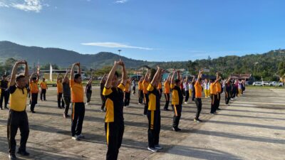 Polri Untuk Masyarakat,Polres Pakpak Bharat Gelar Senam Aerobik Bersama Masyarakat.