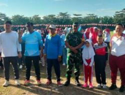 HUT RI Ke-80,Babinsa Koramil 07/AKB Hadiri Acara Jalan Santai