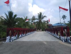 Kodim 0208/AS Rampungkan Pembangunan Jembatan Modular di Desa Lubuk Palas
