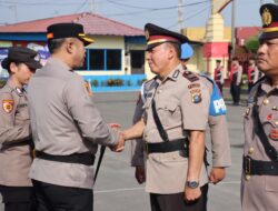 Kapolres Pelabuhan Belawan Pimpin Upacara Serah Terima Jabatan Kapolsek Belawan