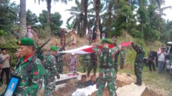 Kodim 0209/Labuhanbatu Gelar Upacara Persemayaman dan Pemakaman Militer, Antar Pengabdian Terakhir Purnawirawan TNI AD