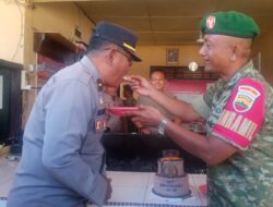 Kebersamaan TNI-Polri Terus Terjaga, Koramil 03/Sei Berombang Gelar Silaturahmi Hari Bhayangkara