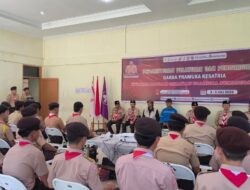 Tim Cegah Satgaswil Sumut Densus 88 AT Polri Jadi Narsum Pada Kegiatan Daerah Gerakan Pramuka Sumut.