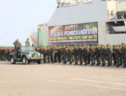 Kawal Kedaulatan NKRI, Satgas Pamtas Yonif 122/TS Dilepas dari Belawan