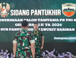 Pangdam I/BB Pimpin Sidang Pantukhir Cata PK TNI AD Gelombang II TA 2026