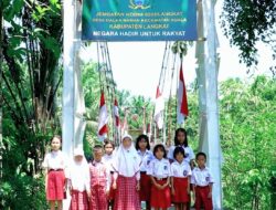 Kodim 0203/Langkat Rampungkan Rehabilitasi Jembatan Gantung di Desa Dalan Naman