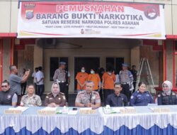 Satres Narkoba Polres Asahan Musnahkan 8,7 Kg Sabu dan 772 Vape Etomidate, Selamatkan 19.600 Jiwa