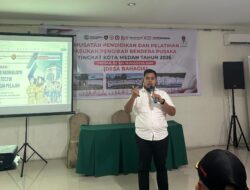 Giliran Kesbangpol Kota Medan Dan Anggota Paskibra Kota Medan Di Sambangi Satgaswil Sumut Densus 88 AT Polri.