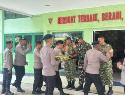 HUT TNI ke-81, Yon C Brimob Sambangi Tiga Satuan TNI