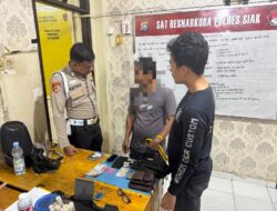 Polres Siak Bekuk ‘Toyol’ Bandar Sabu di Sungai Apit, 6,4 Gram Barang Bukti Disita