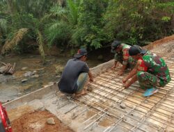 Kodim 0212/TS Bangun Jembatan Beton di Sampuran, Progres Capai 76,25 Persen