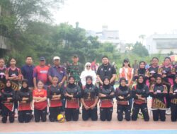 Tim Putri Kodim 0209/LB Raih Juara I, Dandim Hadiri Final Turnamen Voli Semarak HUT ke-81 Pemkab Labuhanbatu