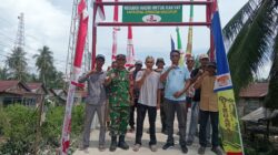 Akselerasi Pesisir Labuhanbatu, Koramil 03/SB Resmikan Jembatan Beton Garuda di Sei Berombang